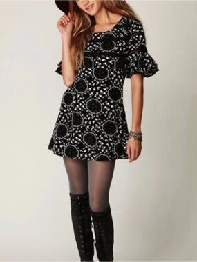 Free People Geo Garden Mini Dress